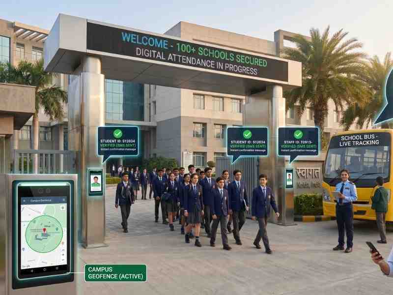 High-tech-Face-AI-and-Geofencing-features-in-eSchool-attendance-app-for-staff-tracking.
